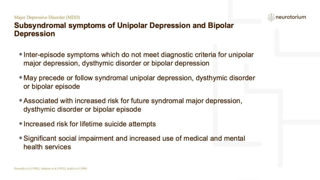 Major Depressive Disorder - Course Natural History and Prognosis - slide 19
